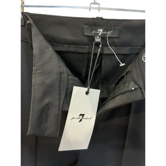 7 For All Mankind Black Dress Pants Trousers NWT Size 4 Tailored Workwear - Picture 7 of 7